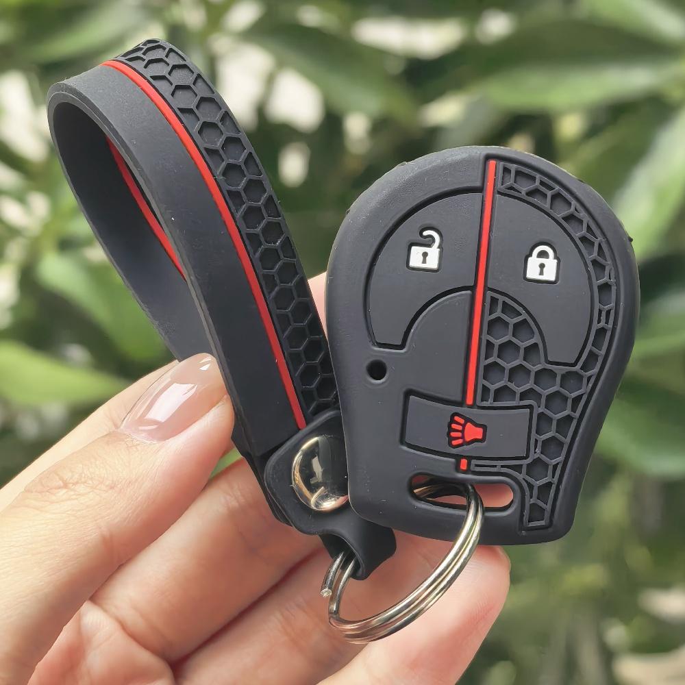 Key Case Cover for Nissan Altima Juke Sentra March Tiida Armada Cube Maxima Pathfinder with Keychain Anti-Scratch Guard Shockproof Protection