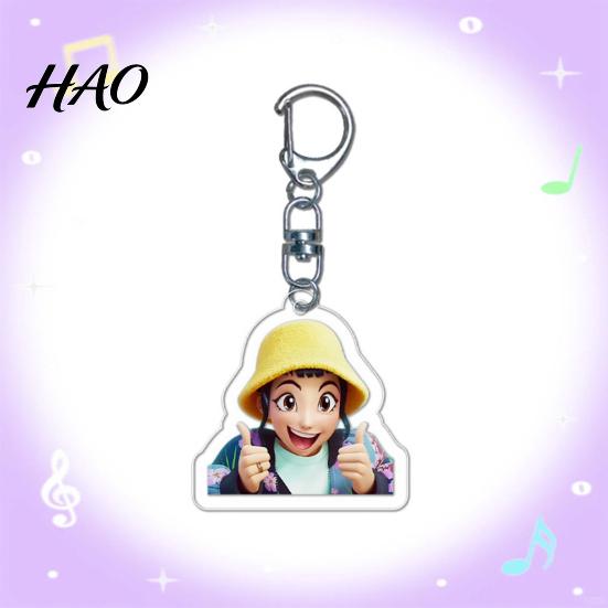 Long-lasting Anime Keychain Witch Hunter Acrylic Pendant Holder Ornamental Cat Vivid Character Expression Bag Accessory Collectible