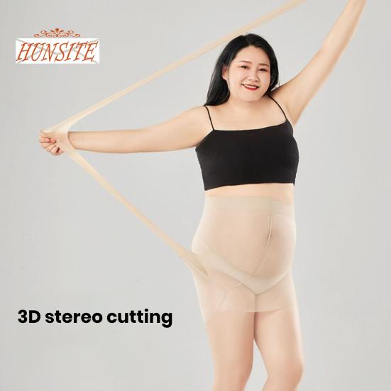 Vysoký pas Dobrá elasticita Ultratenké dámské punčochy Bezešvé Průhledné punčochové kalhoty větší velikosti s průhledným dnem