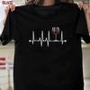 Wine Heartbeat Wine Drinker Lover Tasting Gift, Wine Glass T-shirt, Wine T-shirt