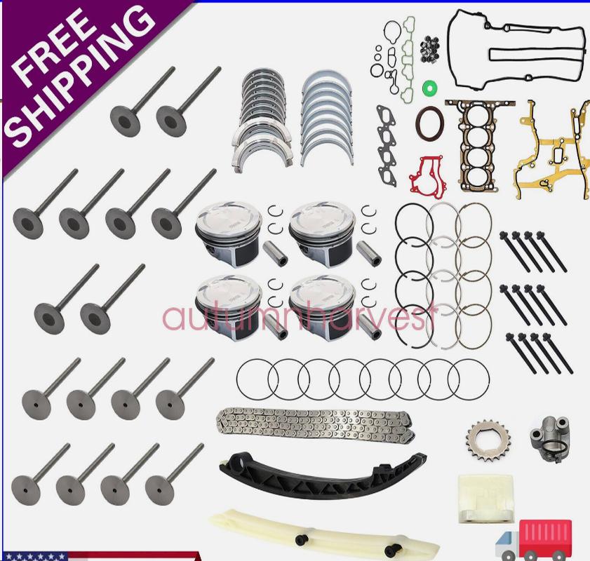 

1.4L Engine Rebuild - Gasket Piston Bearing Timing Chain Set For Buick Chevrolet