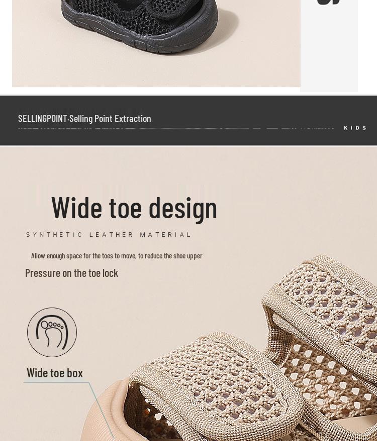 Sommersandalen für Babys: Atmungsaktives Mesh, rutschfeste weiche Sohle für Mädchen & Jungen