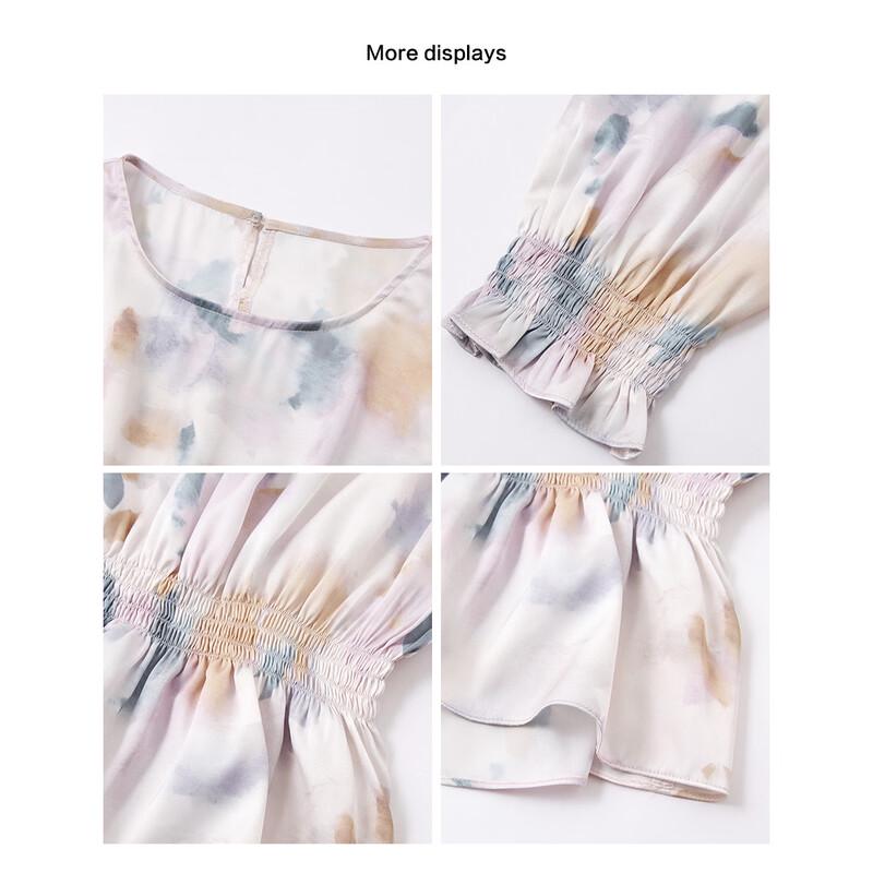 Women's Floral Print Ruffled Blouse