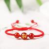 Kids Bracelet Female Snake Year Dragon Boat Festival Red Agate Colorful Braided Rope Red Woven Red Rope Girl Girl Boy Carrying Strap