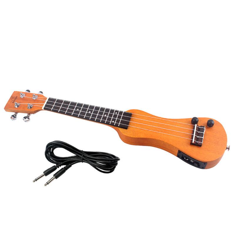 21 Zoll elektrische Ukulele mit Massivholzschale und Mahagoni-Ukelele
