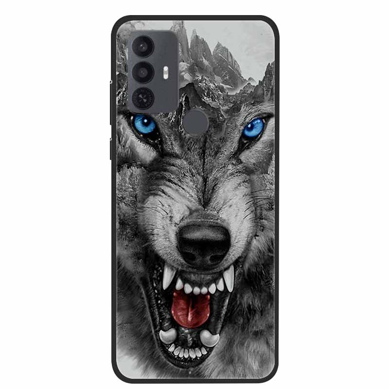 For TCL 30 SE Case Luxury Soft Silicone Protective Animals Phone Cover for TCL 305 306 Case 30SE TPU Funda for TCL30SE Cartoon