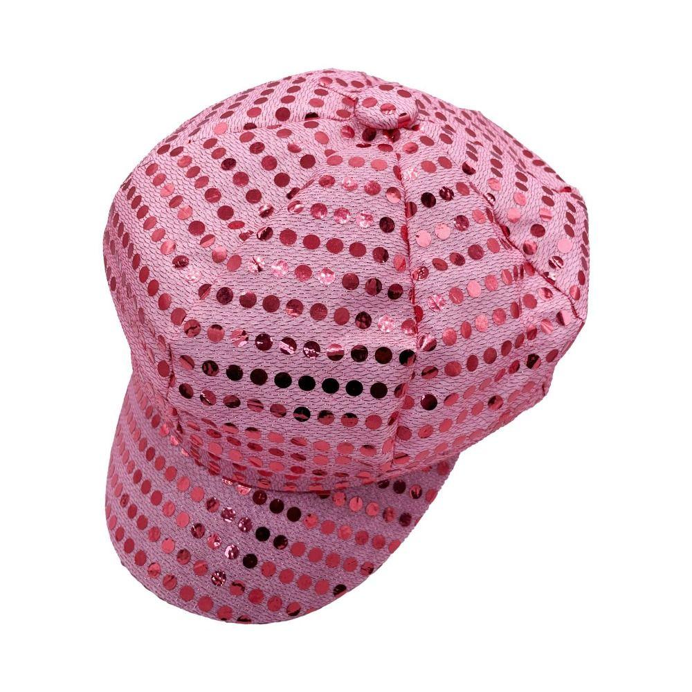 Dress Up Glitter Caps Octagonal Costume Hat Halloween Disco Sequin Hat Men Women