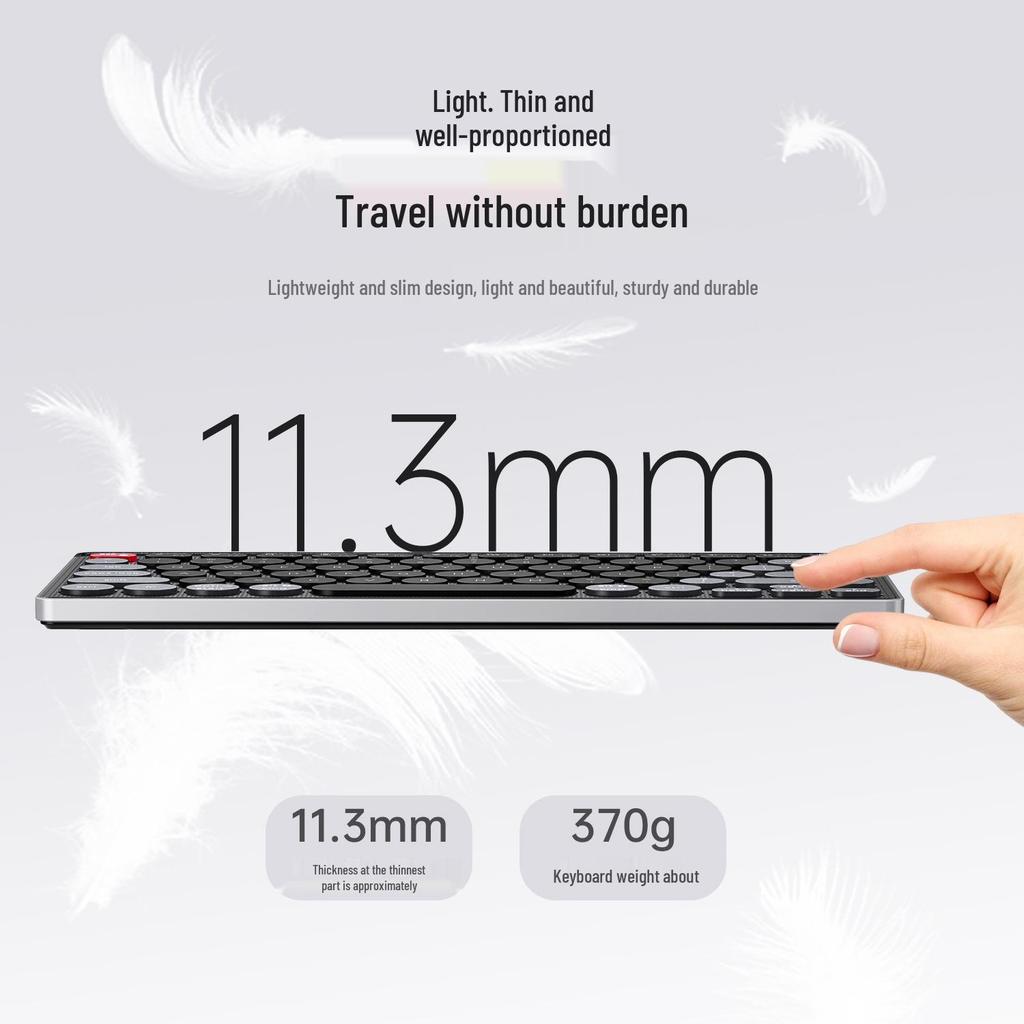 Rechargeable Universal Wireless Bluetooth Scissor-Switch Keyboard for Laptop, Desktop, Tablet, and Phone