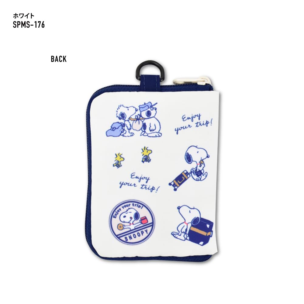 Enjoy your trip Snoopy travel slim wallet with round zipper SPMS-176