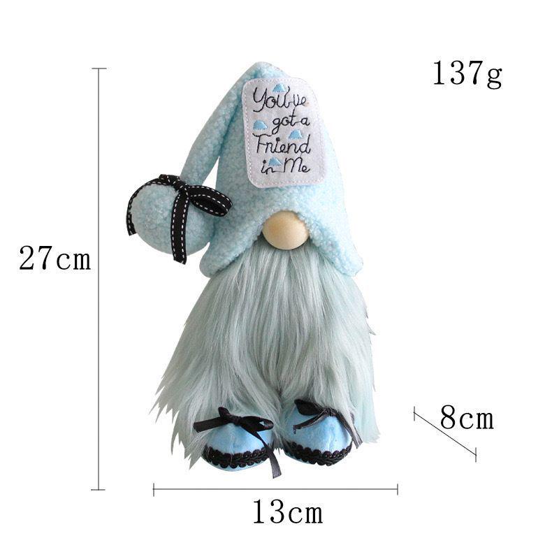 

Creative Blue Forest Gnome Cloth Doll Decor