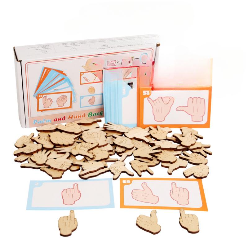 Children'S Early Education Gesture Building Block Training Finger Ability And Brain Ability Educational Aids Wooden Toys