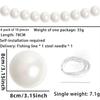 10pcs 5.5cm/8cm Faux Large Pearl Plastic White Ball Pendant Elegant Beaded Garland  Wedding Backdrop