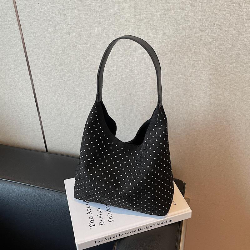 

2025 Корейская тканевая сумка женская зарубежная универсальная холщовая сумка большой вместимости в горошек студенческая сумка через плечо ленивая сумка-тоут серебряный