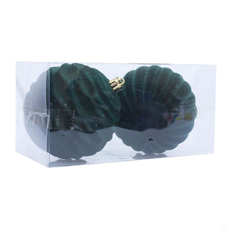 

2Pcs Christmas Ball Ornament Shatterproof Christmas Baubles Hanging Decoration X3UC