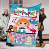 1pc Lalaloopsy1 Theme Blanket - Digital Print, Polyester, Cozy for All Seasons, Perfect for Outdoor, Camping, and Travel