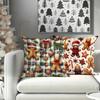 Christmas Cushion Cover Christmas Tree Elk Cushion Cover Polyester Printed Cushion Cover