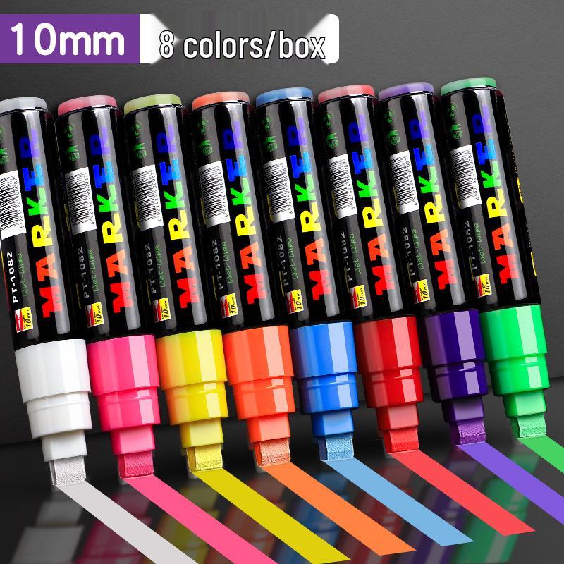 Набор светодиодных флуоресцентных маркеров-хайлайтеров и маркеров для стекла для светящихся досок