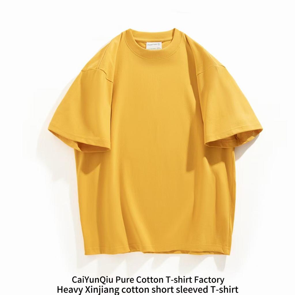 Camisetas de Manga Corta para Hombre de Algodón Puro Color Sólido, Cuello Redondo, de Verano, Modernas y Casuales