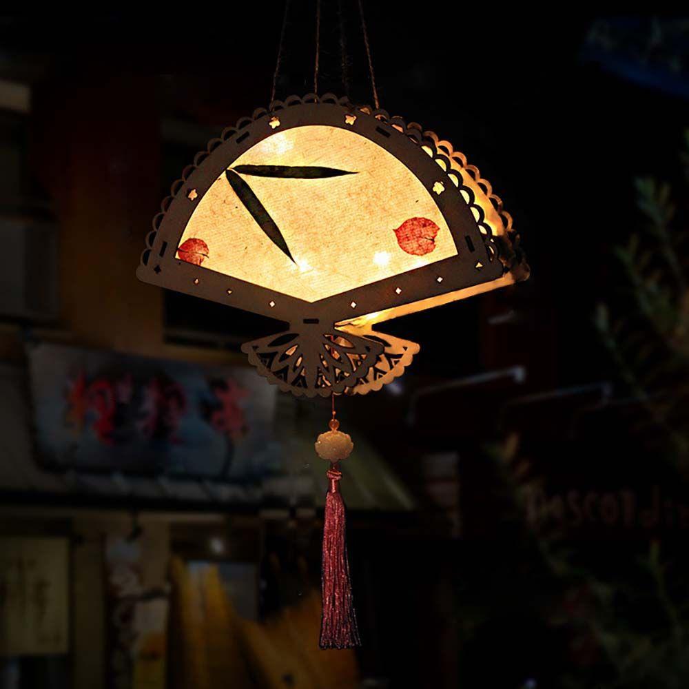 Holz Papier Chinesischer Stil Geschenk Lampe Laternen Anhänger Handgefertigte Laternen Party Dekoration Festival Laternenfest Dekorationen
