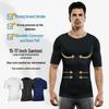 Men's Slimming Body Shaper: Tummy Control Waist Trainer, Invisible Chest Binder, Short Sleeve, Lightweight Summer.