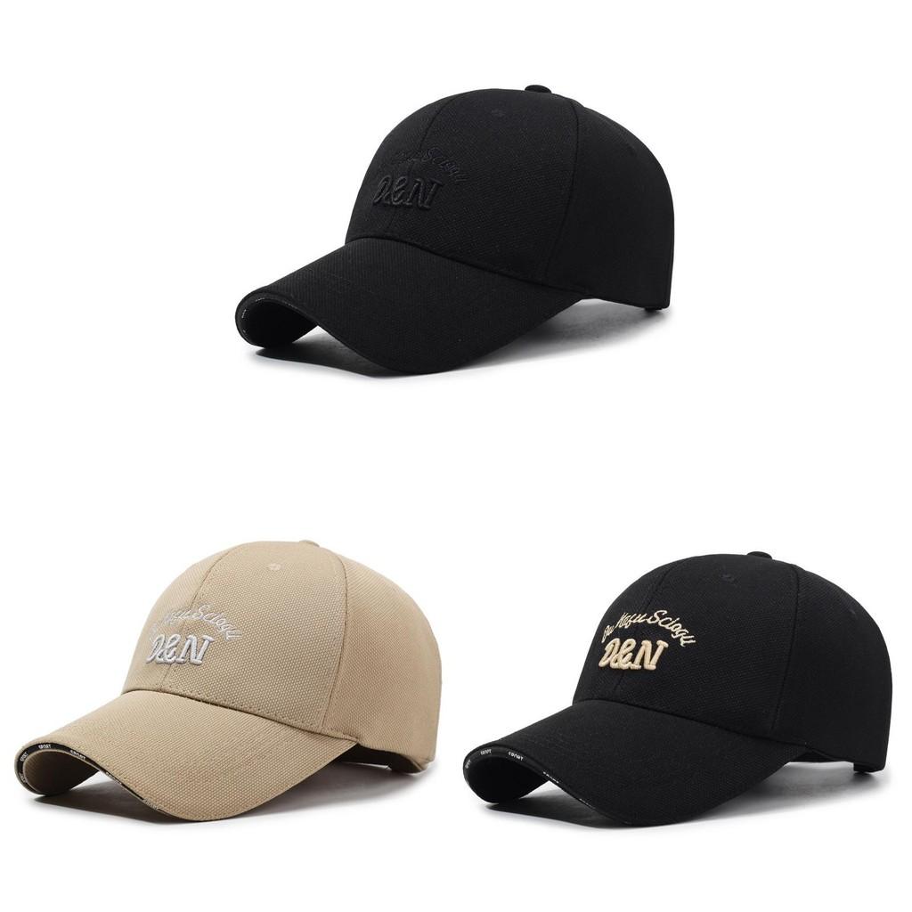 Dn Embroidery Letter Duckbill Baseball Hat Adjustable Sun Protection Breathable