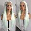 AIMEYA Light Pink Long Straight Wig Synthetic Hair Pink Lace Front Wigs Heat Resistant  Wig Silky Straight Pink Hair
