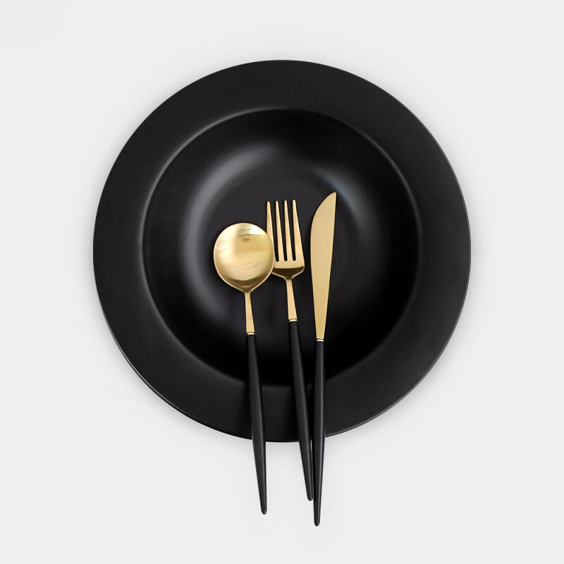 Lavien Premium Gold Cutlery Set 3p (2 colors) Black Gold 3P Set