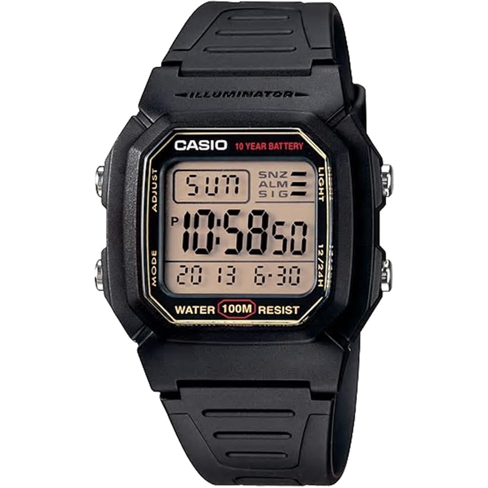 [Casio] CASIO Watch Standard Digital W-800HG-9AV with Genuine Box, Men s Gold LCD, Overseas Model...