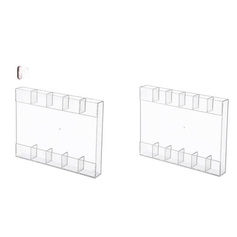 5/6 Grids Reusable Straw Holder, Kitchen Countertop Storage Rack With Strong Double-Sided Tape, Suitable For Countertops Cabinet