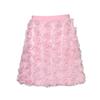 3D Rose Midi Tulle Skirt - Fluffy, Elastic High Waist, Slimming, Versatile A-line for Women
