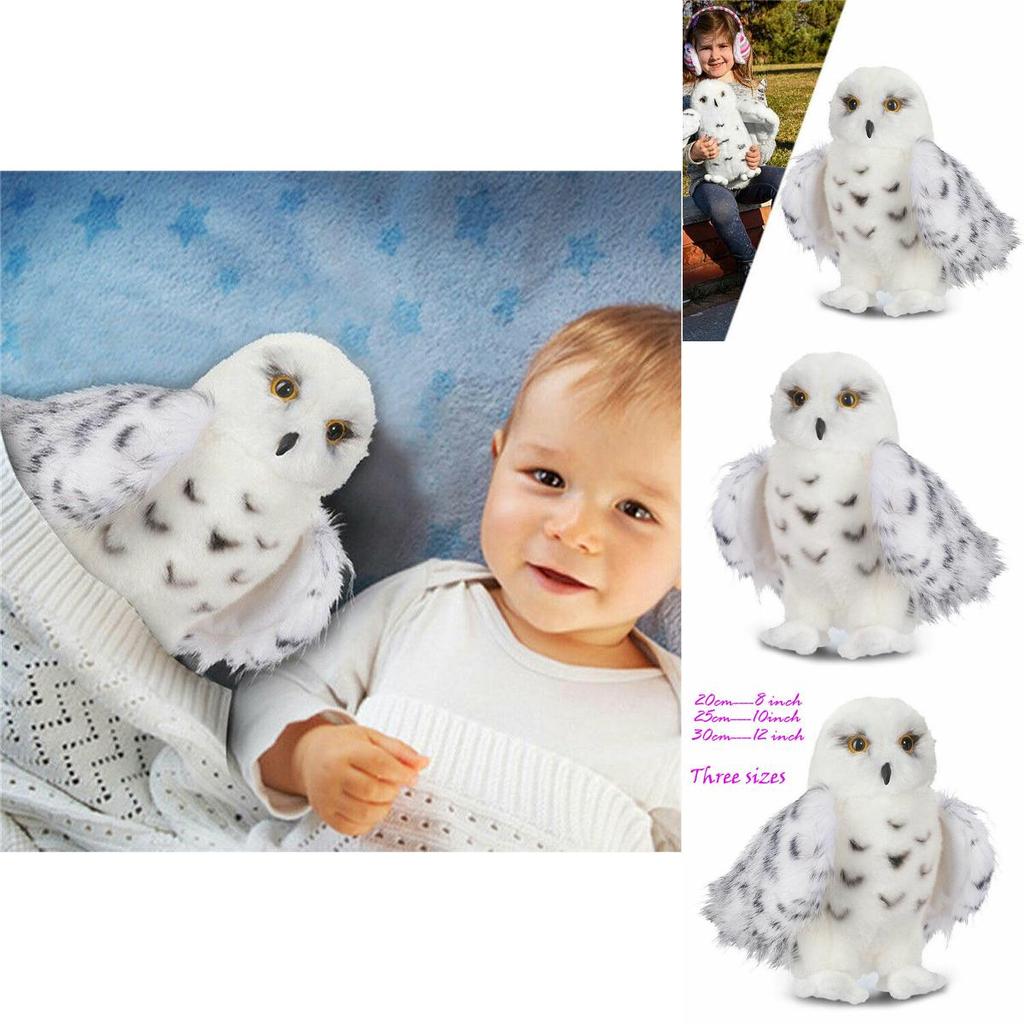 Adorable Wizard Snowy Owl Plush Toy Soft Stuffed Doll For Kids Christmas Gift