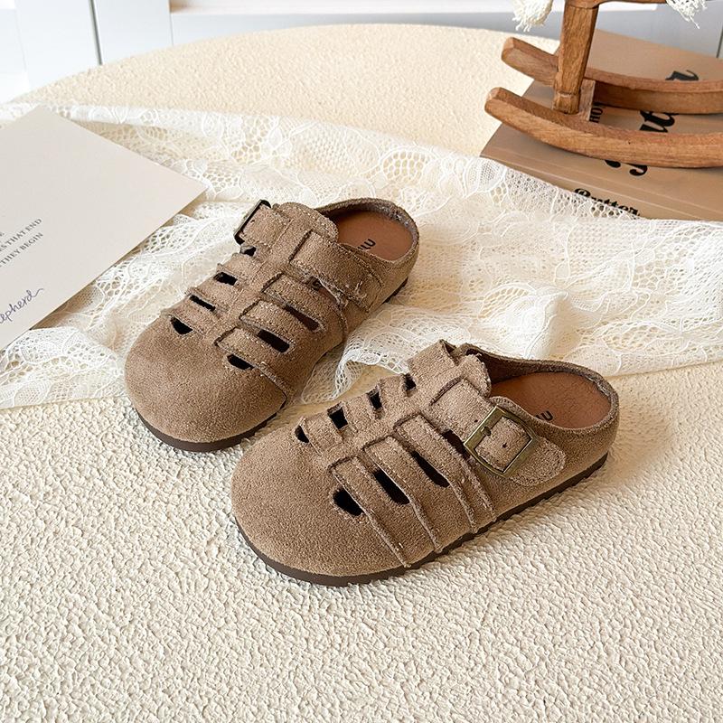 2025 Summer Roman Retro Soft Sole Closed-Toe Slip-On Half Slippers