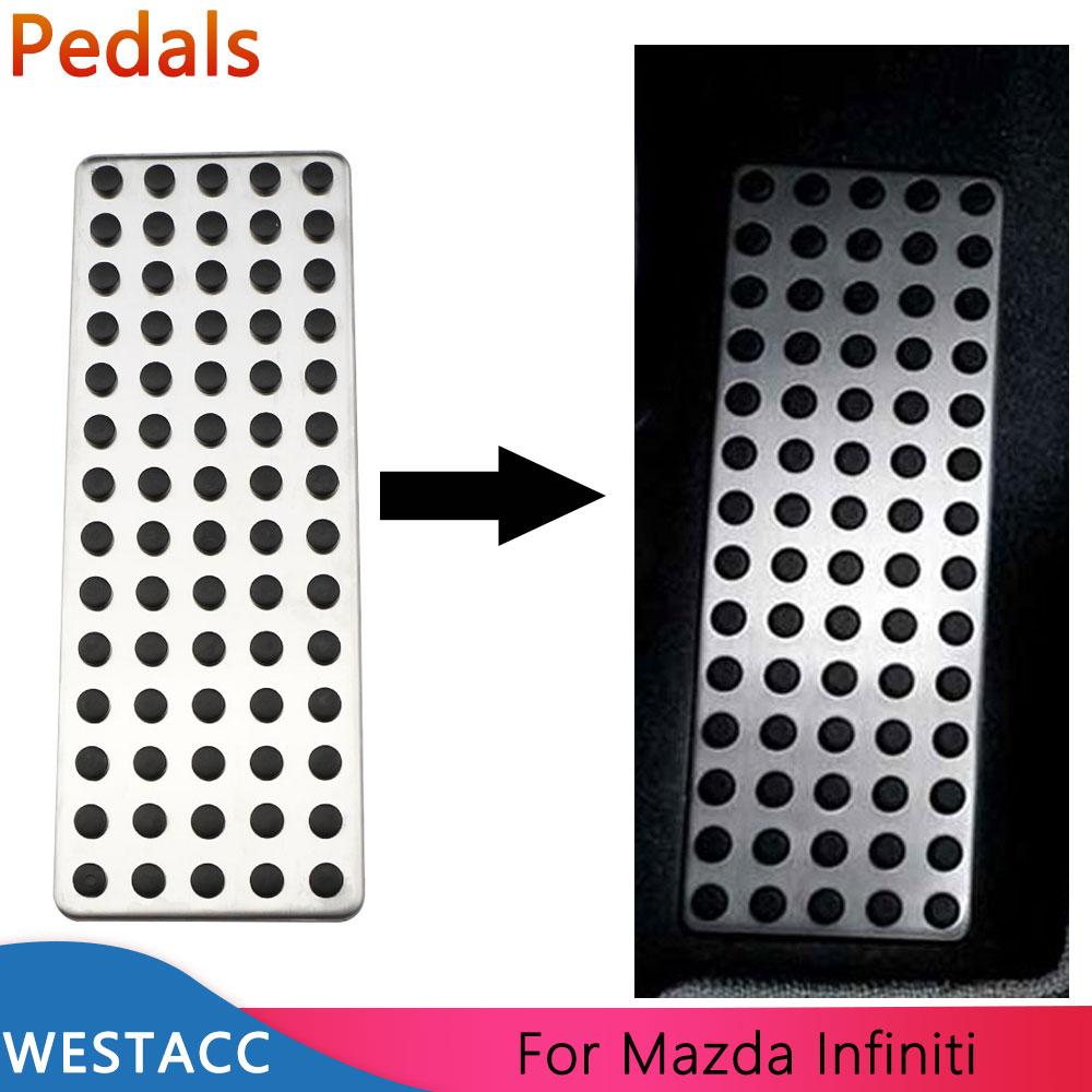 Auto Fußstütze Pedal Abdeckung für Mazda 2 3 6 CX3 CX4 CX5 CX9 für Infiniti Q30 Q30S QX30 Dead Pedal Kit Schutz Teile