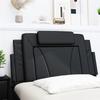 VidaXL Coussin de Tête de Lit, Oreiller de Lecture avec Fermeture à Glissière, Coussin de Lecture pour Lit Chambre, Noir 100 374774
