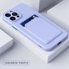 Wallet Card Slot Holder Case For iPhone 16 Plus 15 Pro Max 14 Pro 13 12 11 Soft Candy Color Shockproof TPU Slim Matte Back Cover