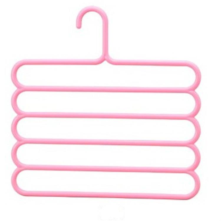 10 Pcs Creative Five-layer Multi-functional Pants Rack Plastic Non-slip Falling Pants Rack