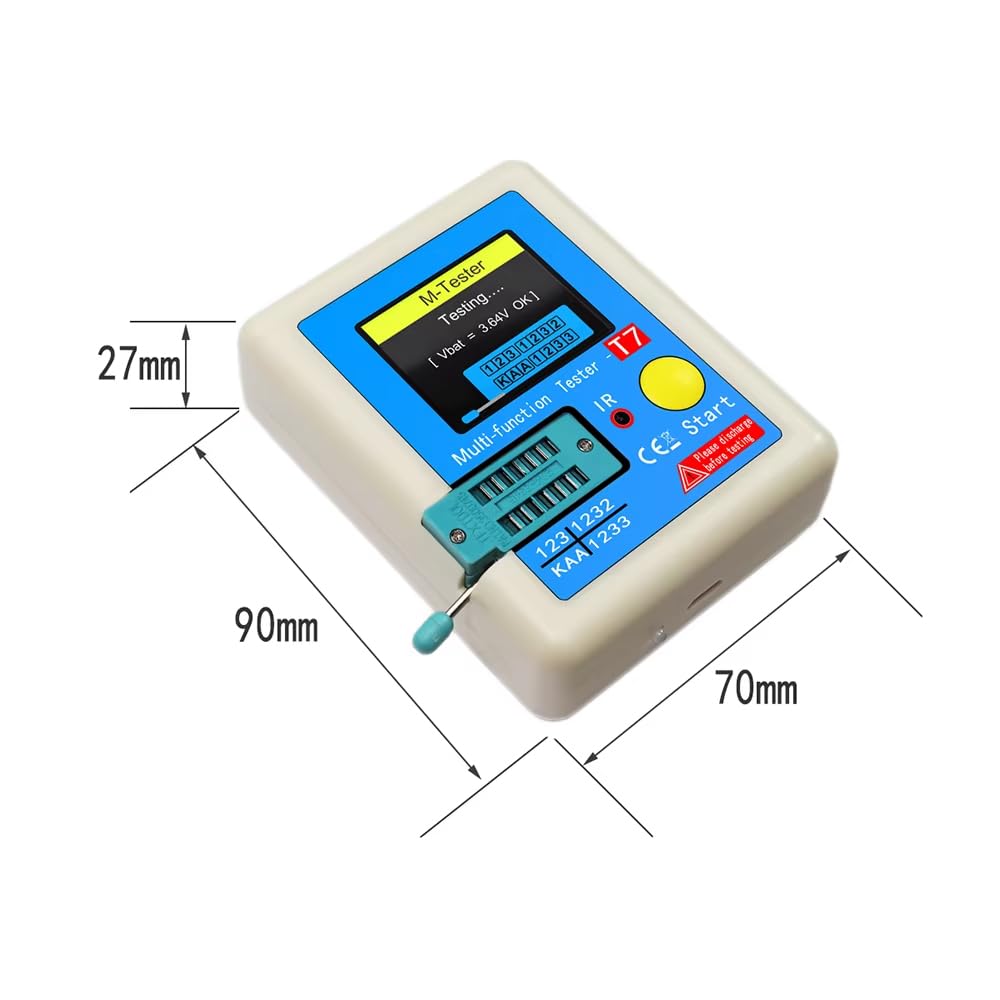 Zmart Transistor Tester, Diode, Capacitance, ESR, Voltage, Frequency Meter, PWM, Square Wave, Signal Generator, SMT, Soldering, Capacitor, Resistance