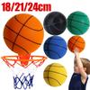 Indoor Silent Basketball Sport Hüpfbälle 18/21/24cm Hochdichtes Schaummaterial Kinder Erwachsene Balltraining Mit Tragbarem Netz