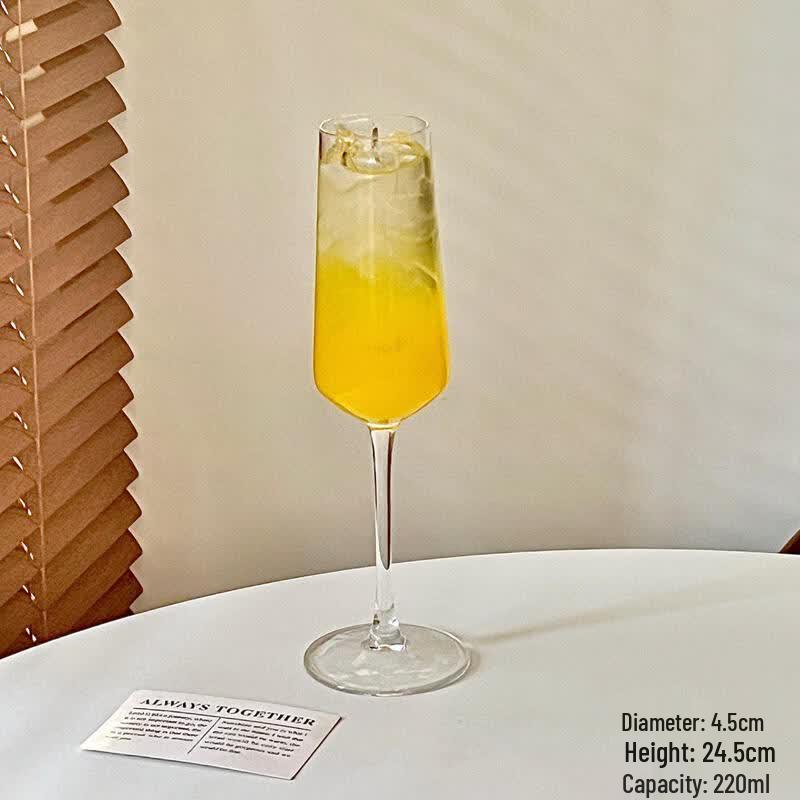 Elegant French Style Stemmed Champagne and Wine Glass