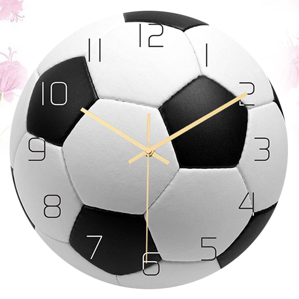 Football Wall Clock Big Arabic Numerals Acrylic Silent Mute Movement Decorative For Home Living Room Bedroom Study Office