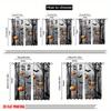 2Pcs Polyester Halloween Spooky Moonlit Printing Window Curtains Birthday Party Decoration Backdrop Drapes for Living Room