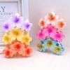 1Pcs Frangipani Flower Shaped Hair Clip Colorful Shark Clip Hairpin Headwear Vintage Headdress Hair Accessories For Women
