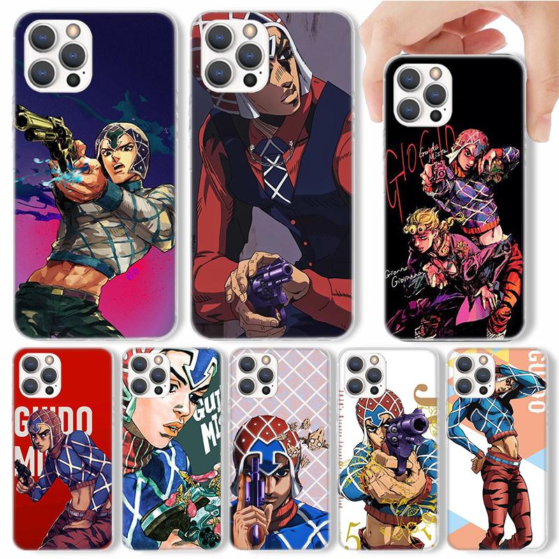JoJo Adventure Guido Mista Phone Case For iPhone 17 16 15 14 13 12 11 Pro Max Mini Plus Air 7 SE 8 Soft Silicone Print Shell Fun
