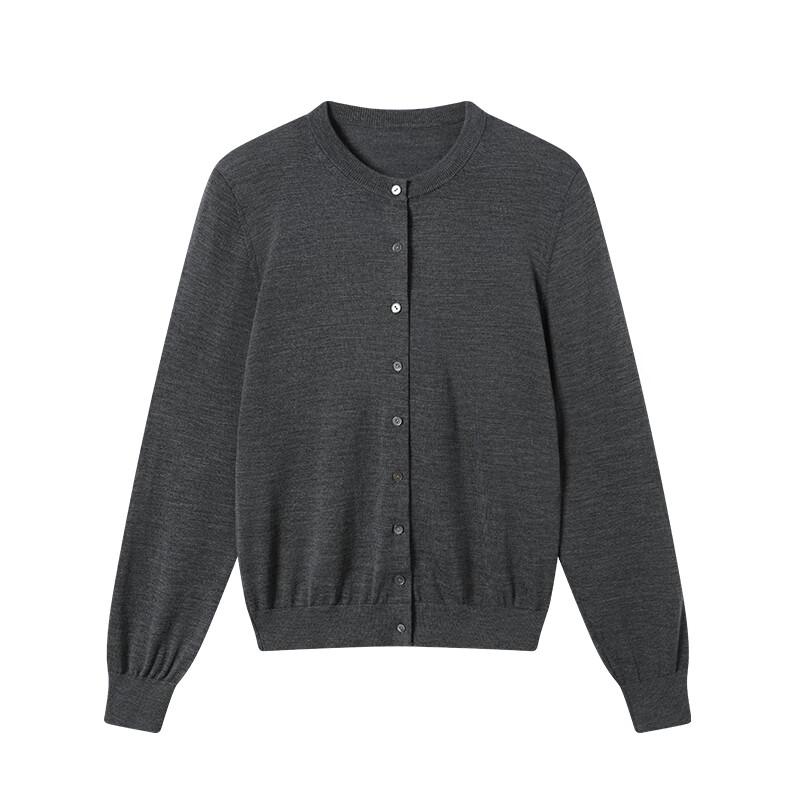 Jingdong Jizao Women's 100% Wool Knitted Cardigan Jacket