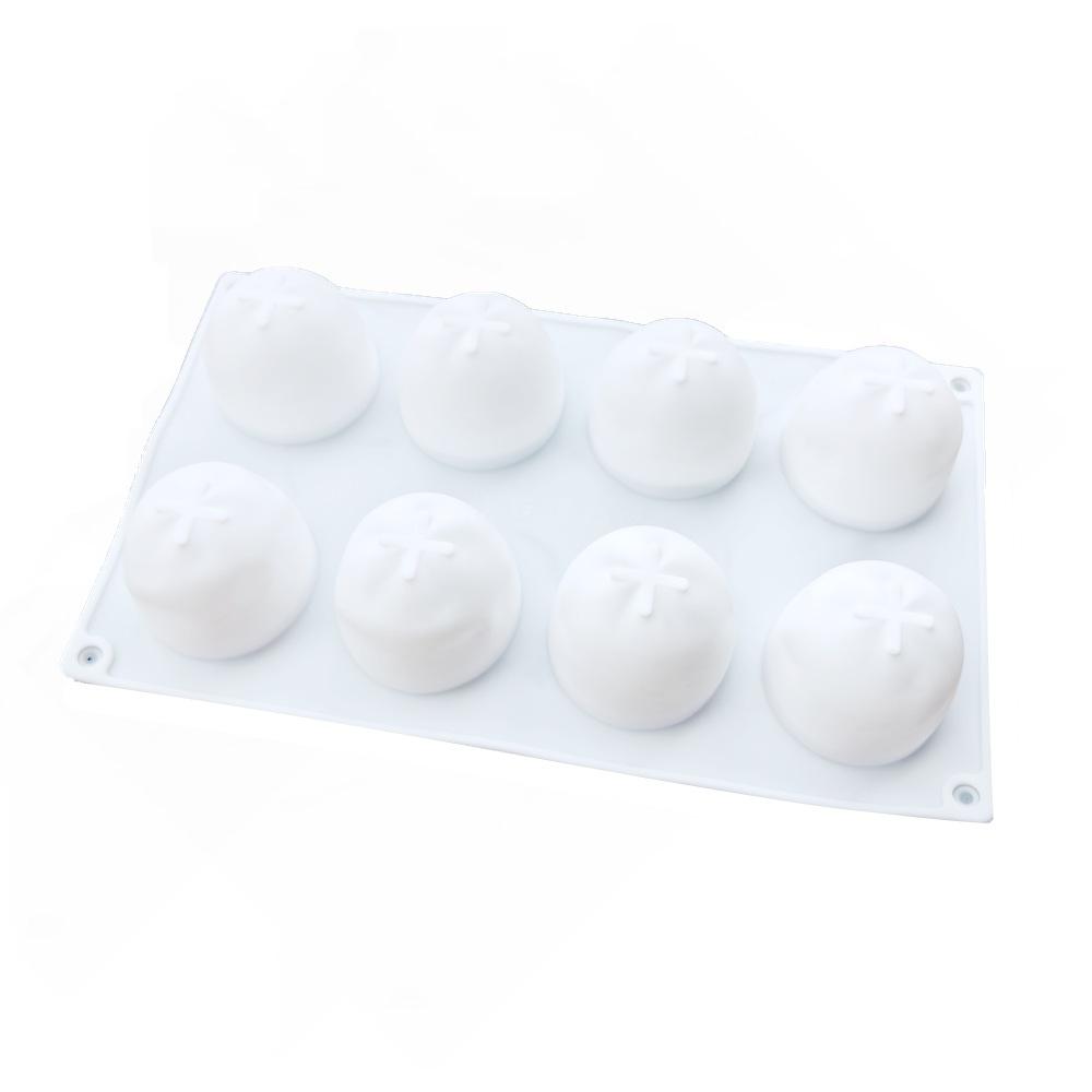 1 Pc 8 Orange Silicone Cake Mold, Ice Cream Ball Jelly Mousse Mold, Baked Peanut Chocolate Mold, Fondant Mold