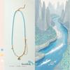 Original New Chinese Vintage Fashion Enamel Green Tara Pendant Necklace, Women Versatile Long Tassel Sweater Chain Jewelry