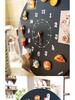 Magnetic Blackboard Wall Clock - DIY Artistic Home Decor for Living Room & Bedroom