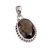 Natural Smoky Quartz Gemstone Handmade 925 Solid Silver Gift Pendant 1.25" v2f78