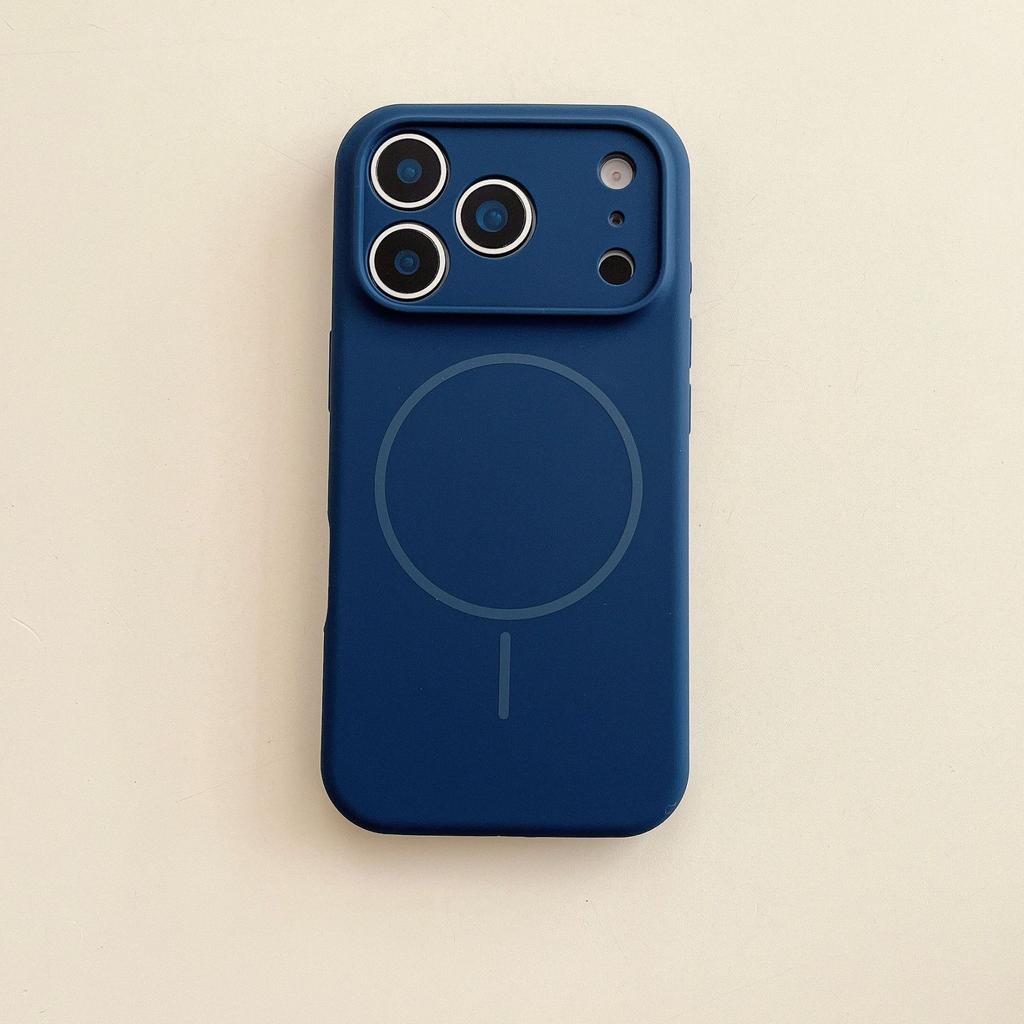 Anwendbar auf iPhone17promax Handyhülle, magnetische Silikon-Handyhülle, integrierte Tasten, allumfassende Präzisionsloch-Schutzhülle