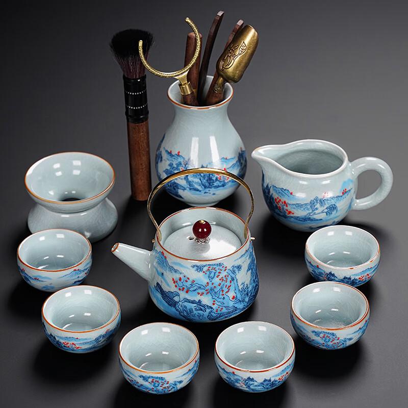 Lainuo Celadon Ru Kiln Overhead Handle Tea Set